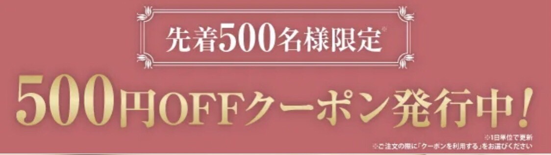 500OFFクーポン発行中